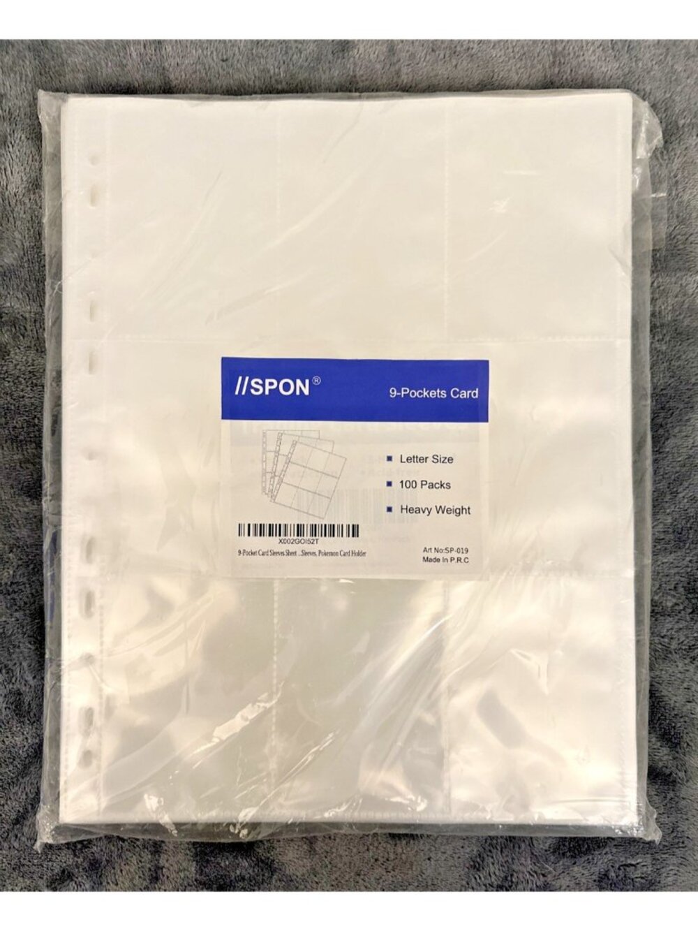100 Sheets 9‑Pocket Pokemon Trading Card Holders Sleeve Pages Heavy Weight Clear